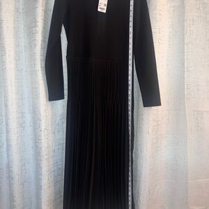 Uniqlo Black Pleated Cocktail Dress